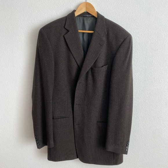 Hugo Boss Vintage Three-Button Cashmere Blend Suit Blazer - 44L